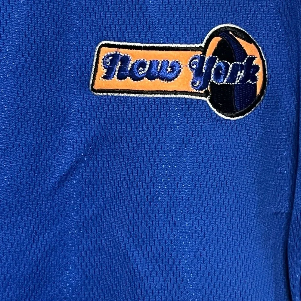 NWT Regal Wear Kids New York 72 Full Zip Mesh Jersey Blue Orange‎ Junior Large